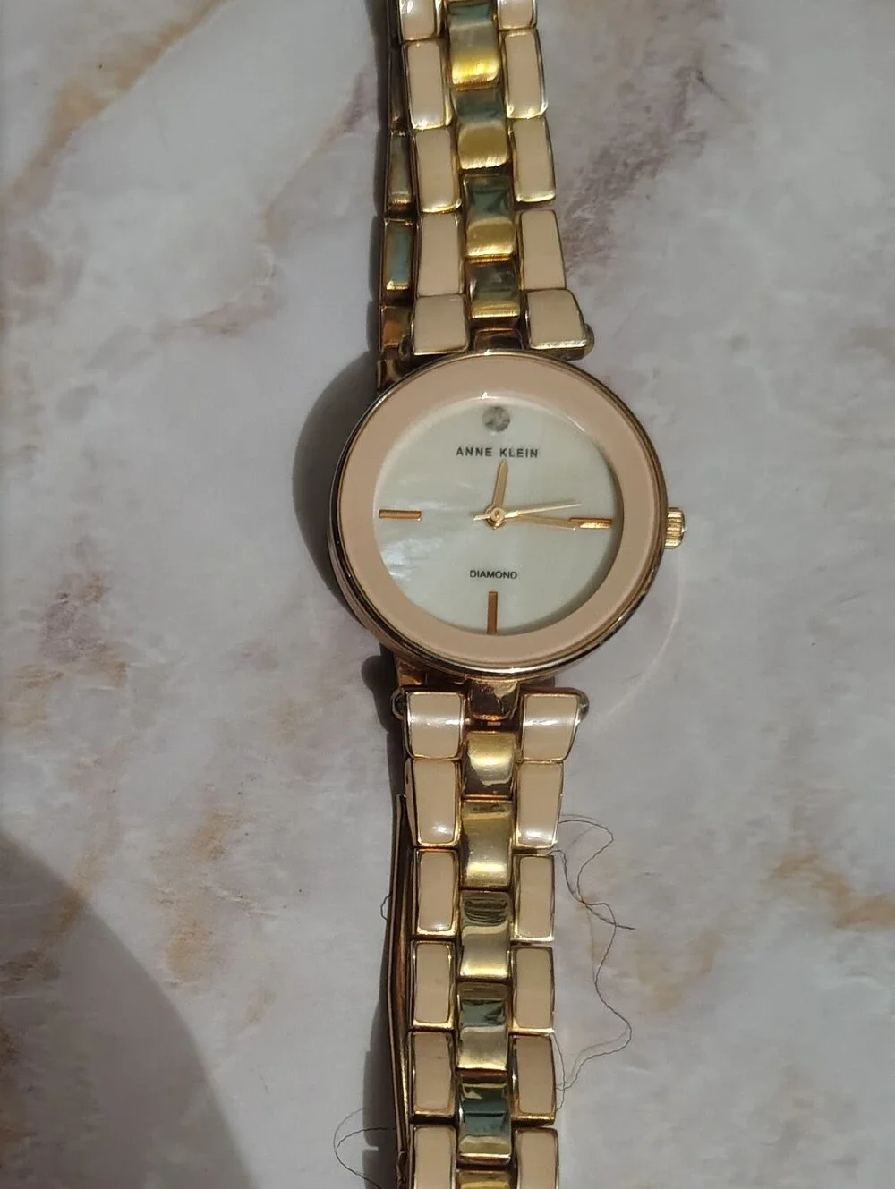 Anne Klein Diamond Accent Ceramic Bracelet Watch